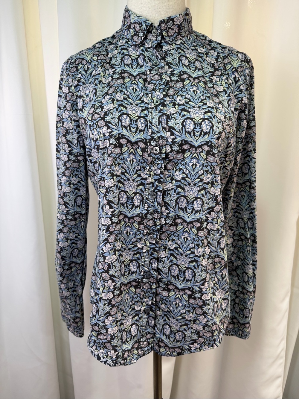 J. Crew x Liberty London Button-Up ‘Perfect Shirt’ in “Junes Meadow Floral” Sz 8 - Picture 4 of 16